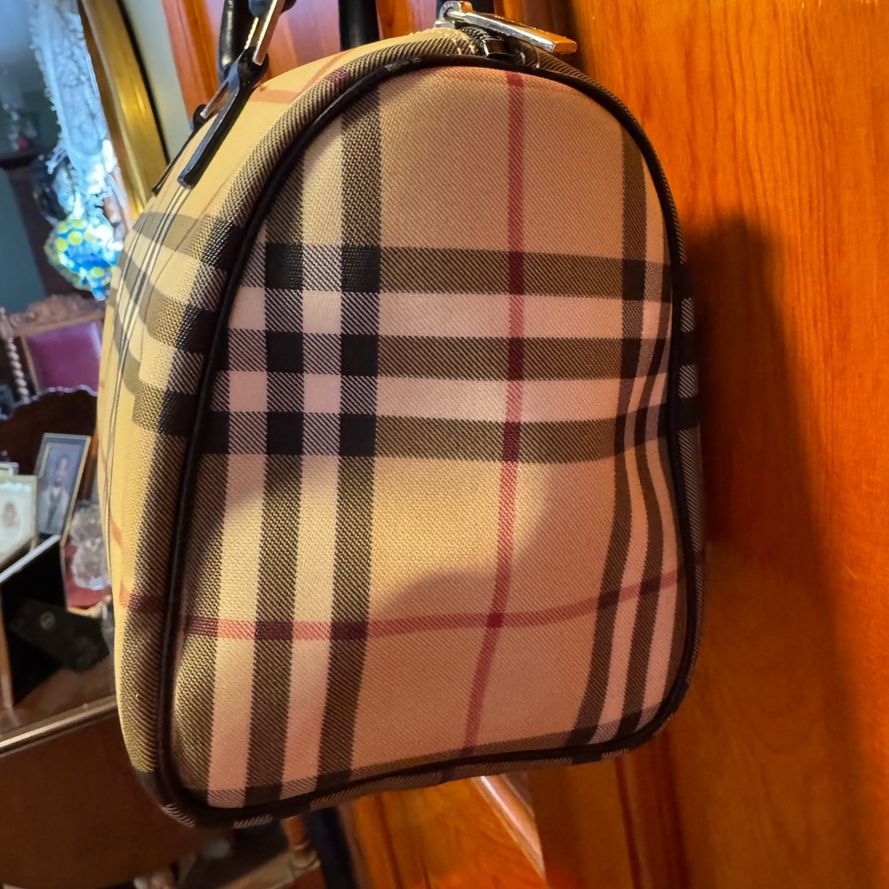 Burberry Tan and Black Plaid Speedy Satchel - Picture 11 of 13